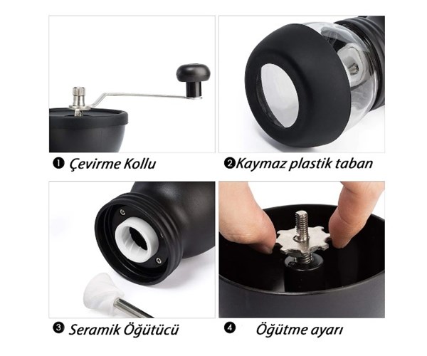 Cam%20Hazneli%20Seramik%20Kahve%20Değirmeni%20Manuel%20Öğütücü